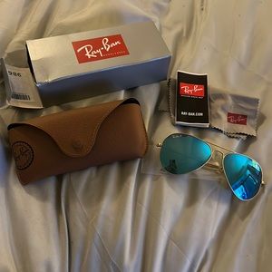 Ray ban polarized blue mirror sunglasses